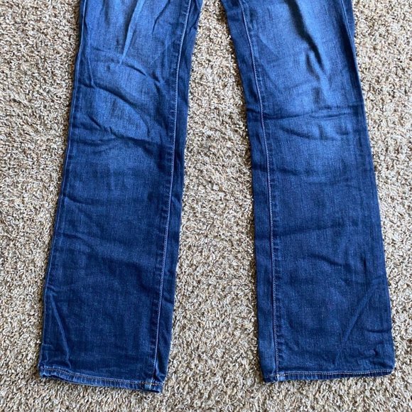 American Eagle Jeans Womens 4 Blue Slim Bootcut Low Rise Frayed Hem Denim 29X30 - Picture 3 of 12